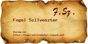 Fogel Szilveszter névjegykártya